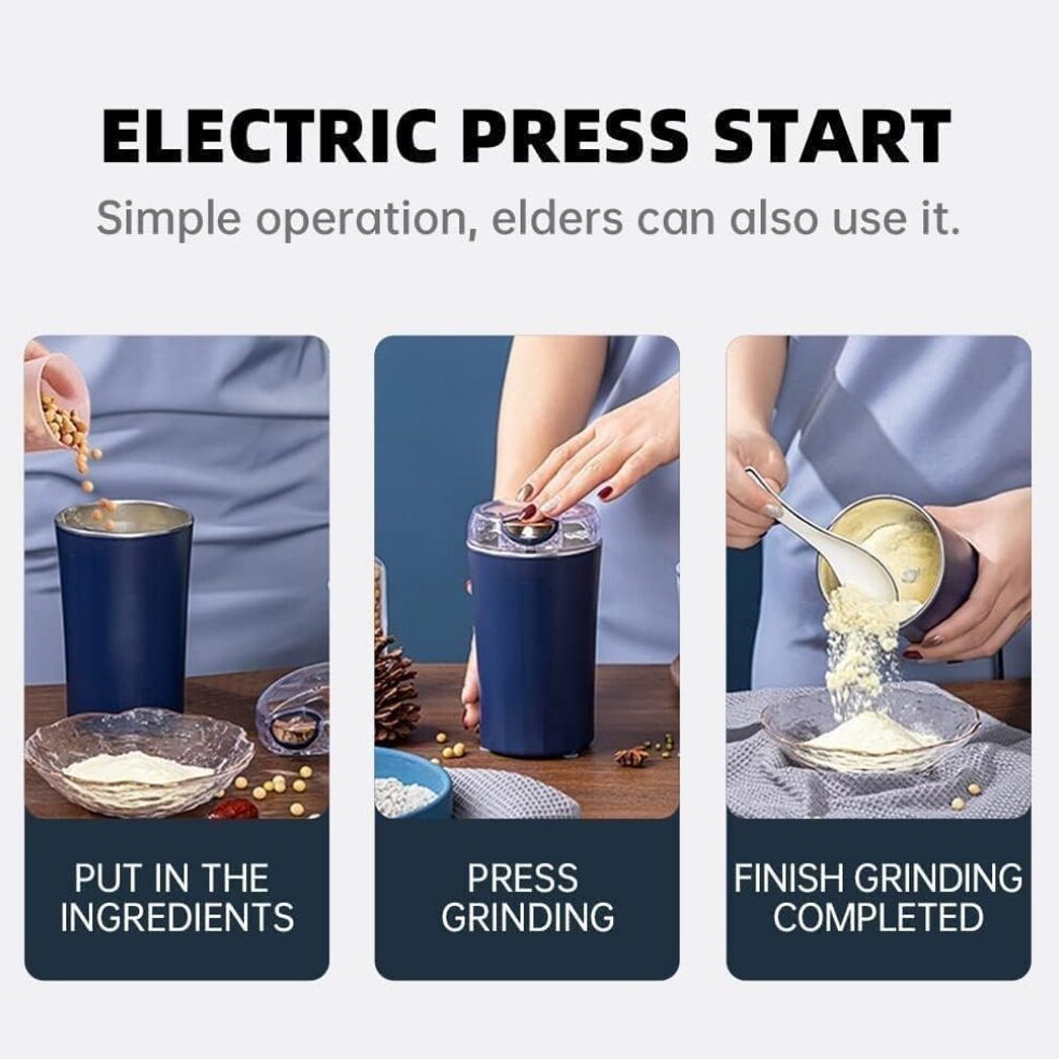 Stainless Steel Coffee Grinder Machine 300w (Multi Blades Grinder) Stainless Steel Coffee Grinder Machine 300w (Multi Blades Grinder)